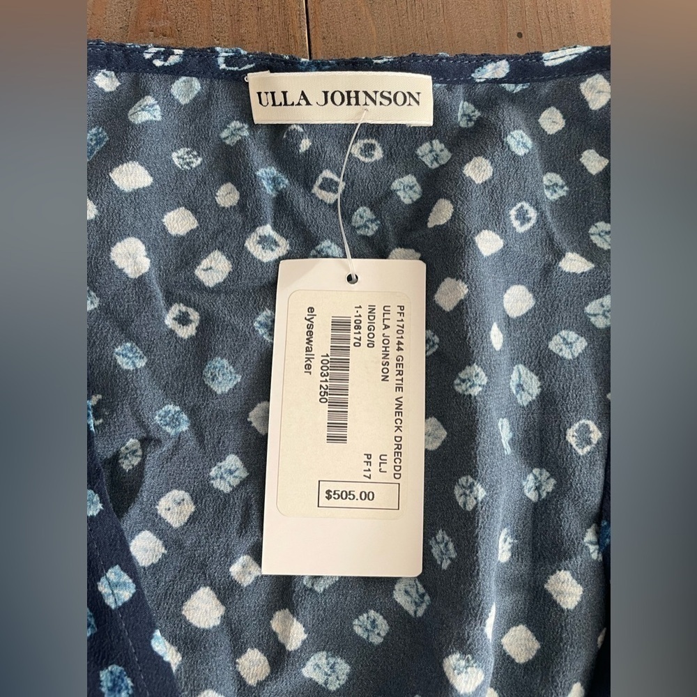 Ulla Johnson silk Gertie dress in indigo blue NWT - Picture 9 of 9